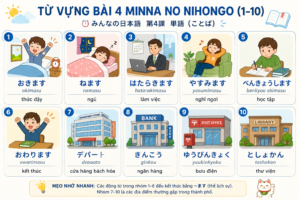 TỪ VỰNG BÀI 4 MINNA NO NIHONGO bai4 1 10