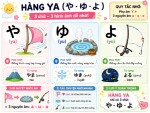 BẢNG CHỮ CÁI HIRAGANA ĐẦY ĐỦ hang ya